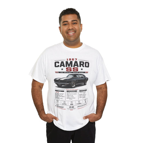 1967 Camaro SS T-Shirt — Classic Muscle Car Tee with Specs